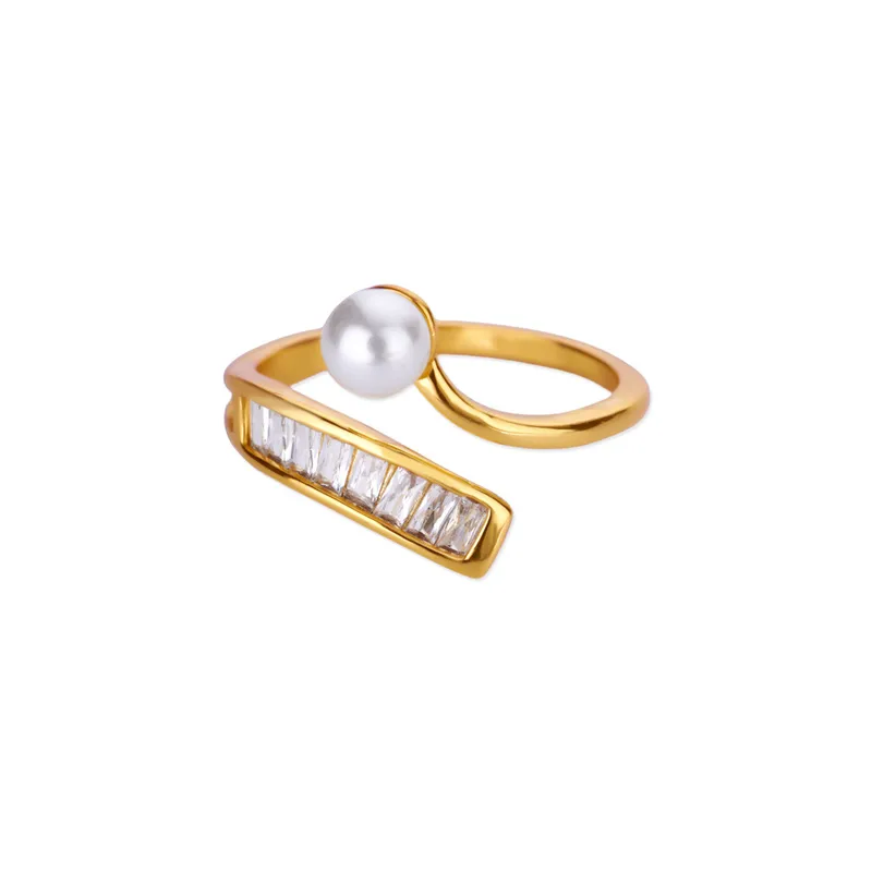 Pearl & Baguette Wrap Ring